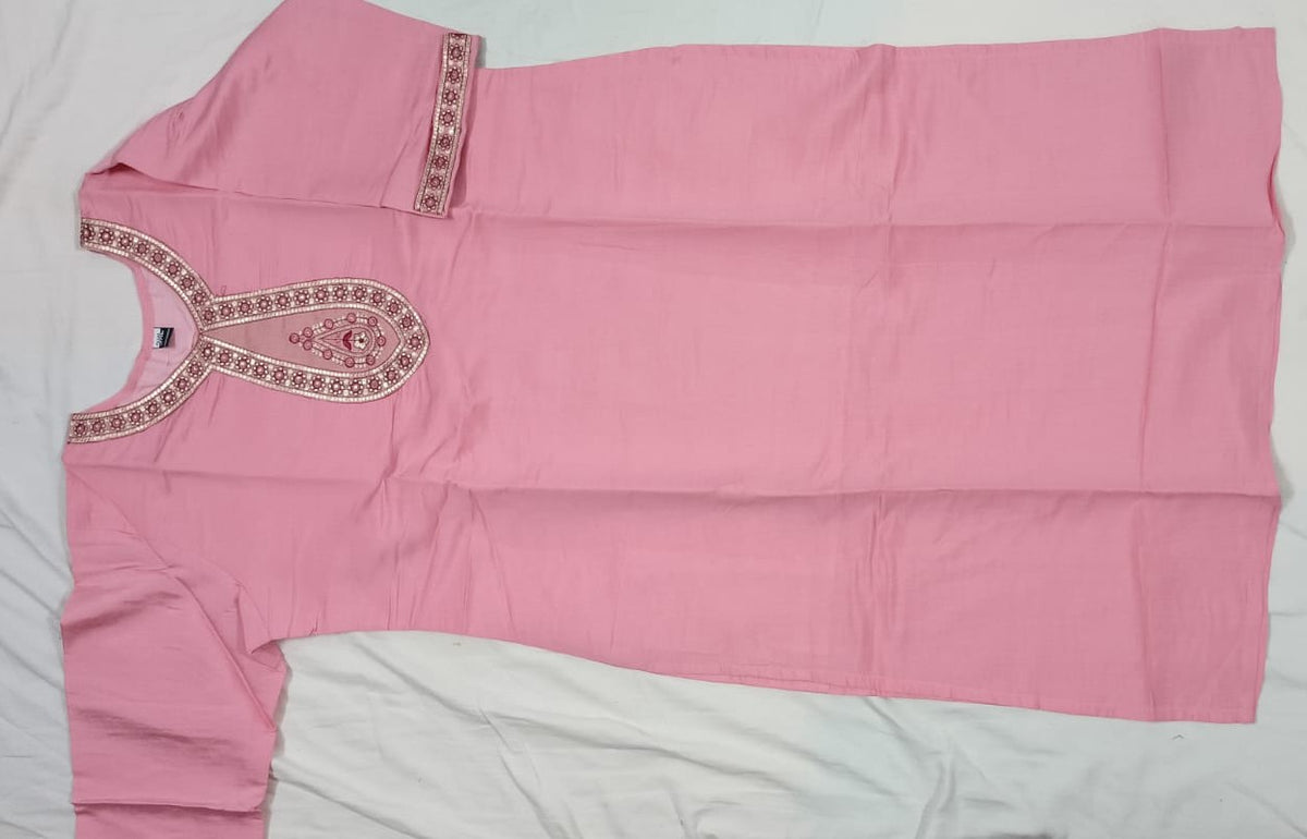 Premium Cotton Kurta - Pink