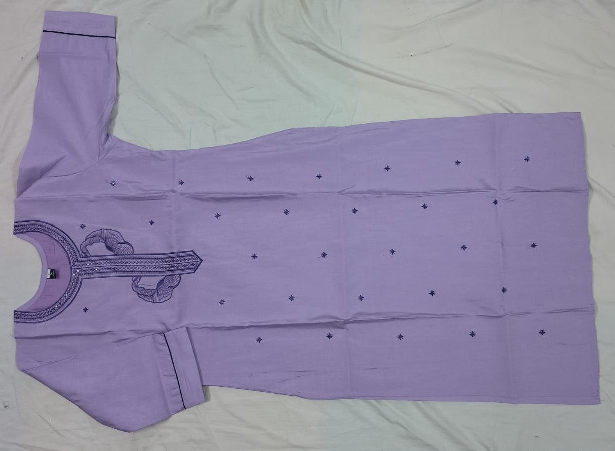 Premium Cotton Kurta - Light Blue