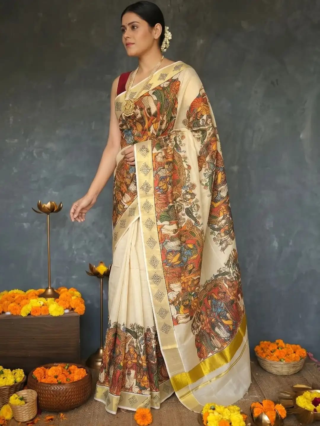 ONAM SPECIAL MURAL PRINT SARIS