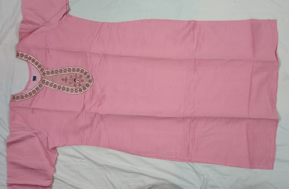 Premium Cotton Kurta - Pink