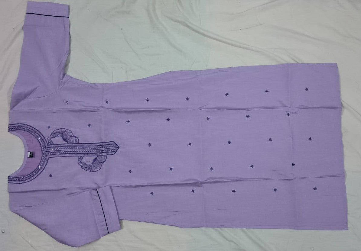 Premium Cotton Kurta - Light Blue