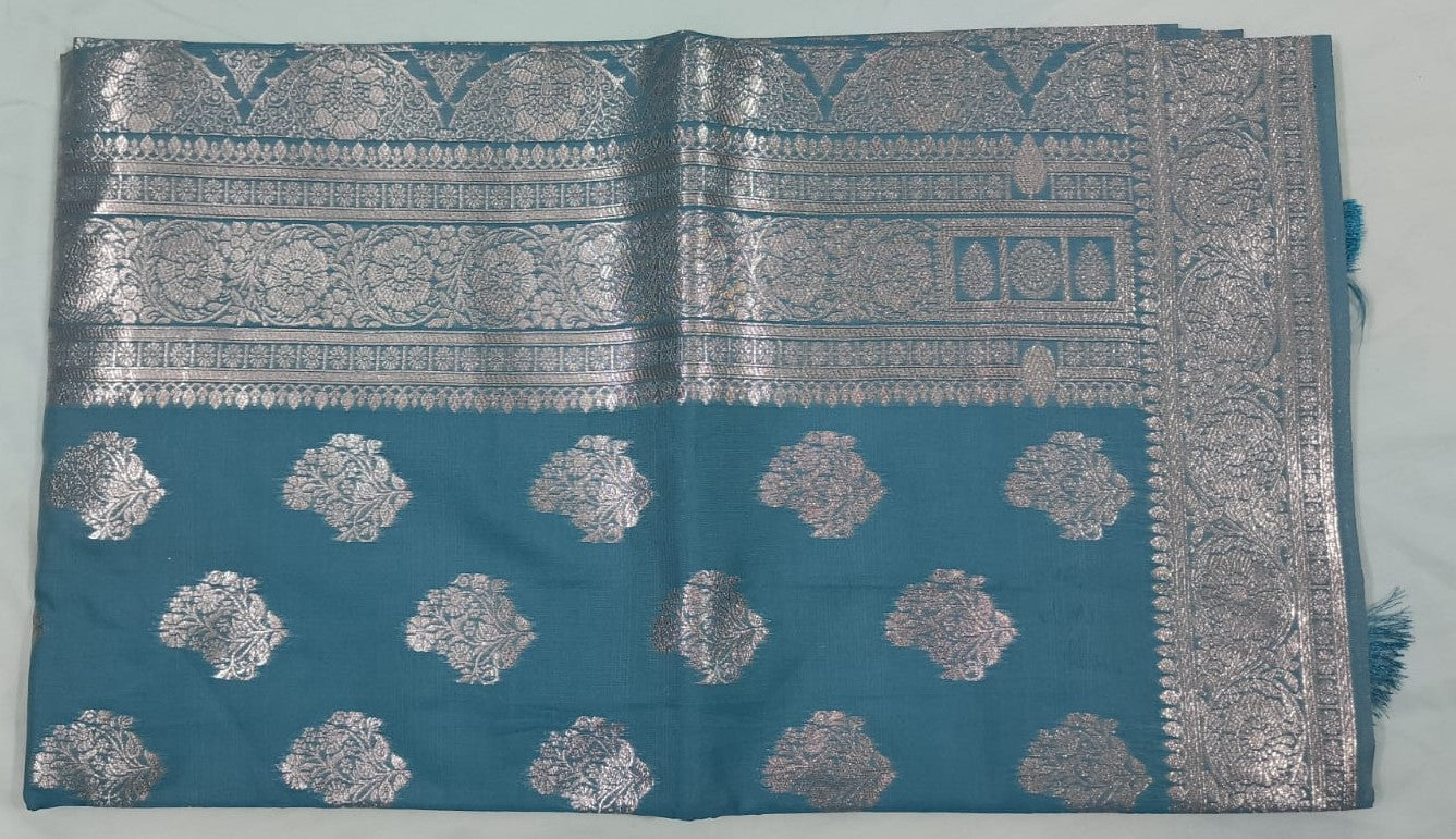 Banaras Silk Saree - Light geen