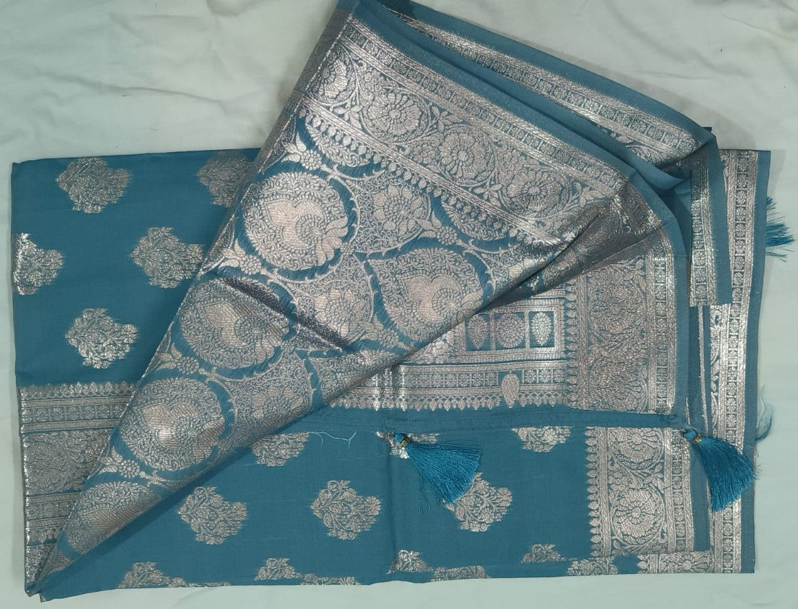 Banaras Silk Saree - Light geen