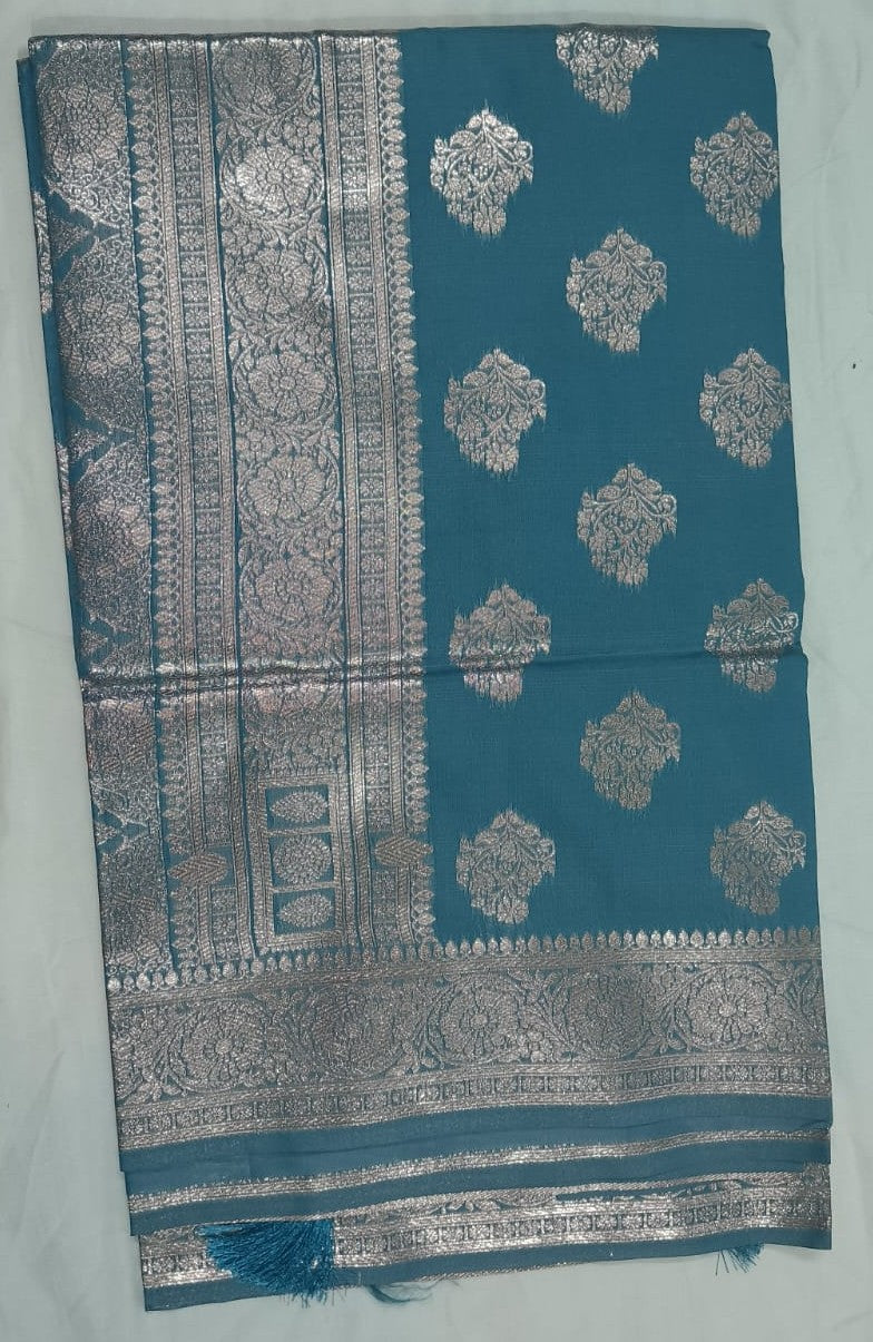 Banaras Silk Saree - Light geen
