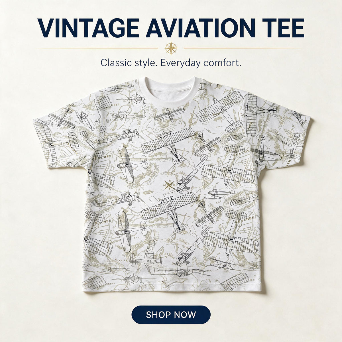 Mens TEE - Vintage Aviation